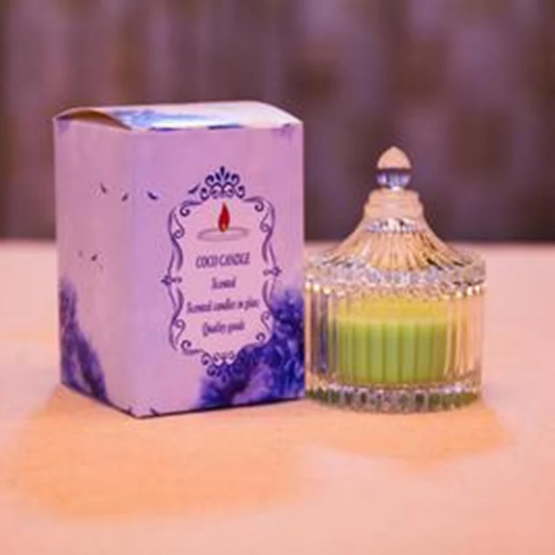 Green Tea Эфирное масло стекло благовония Бездымная свеча Bougies Бланш воск Декоративная Свеча Ароматические Свечи Стекло Bougie Parfum JKK143 - Цвет: Green Tea