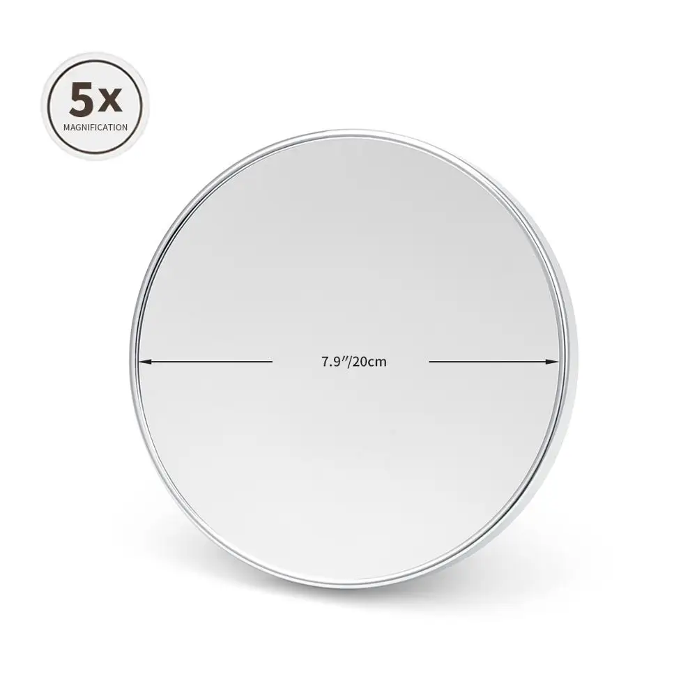 20cm Smartloc 20cm 5X увеличительное круглое зеркало в ванную комнату для ванной макияж косметика составляют макияжа стену - Цвет: 20cm