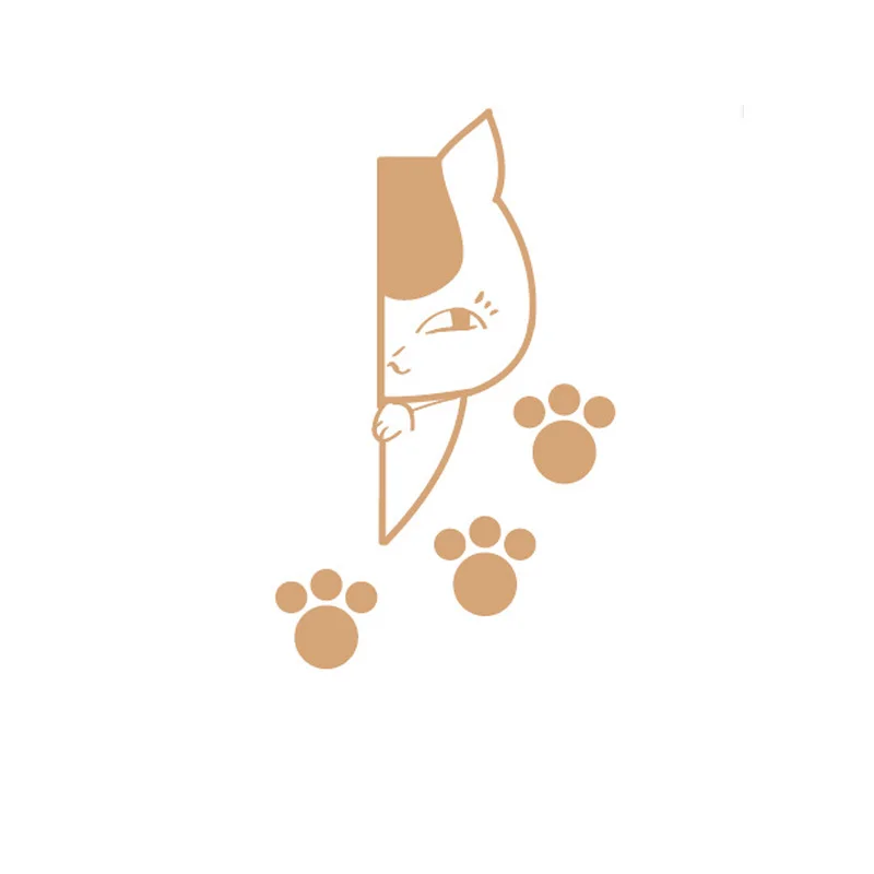 Интересная Серия коричневый мультфильм кошка стены Стикеры переключатель