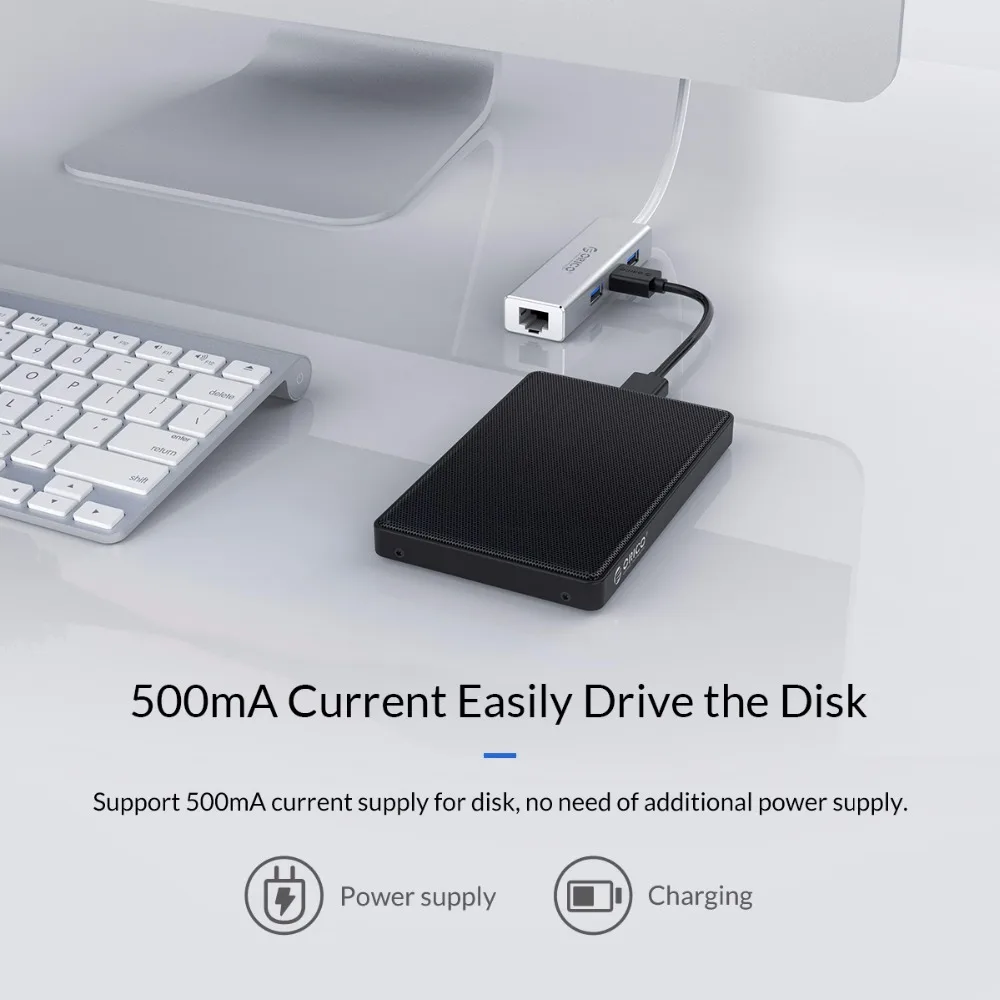 ORICO USB Ethernet Тип C к RJ45 концентратор для ноутбука мобильного телефона Алюминиевый сплав Ethernet адаптер сетевой карты USB Lan