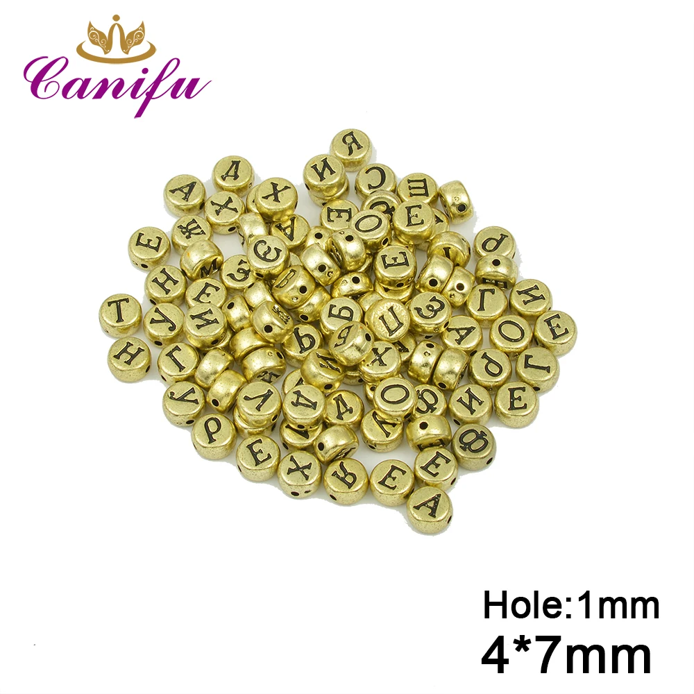 Canifu Случайные Смешанные золотые и Серебристые русские буквы Алфавит Акриловые