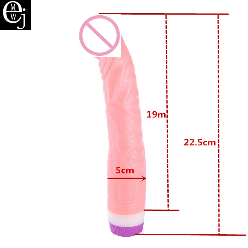 Реалистичный огромный фаллоимитатор EJMW многоскоростной вибратор мягкий и