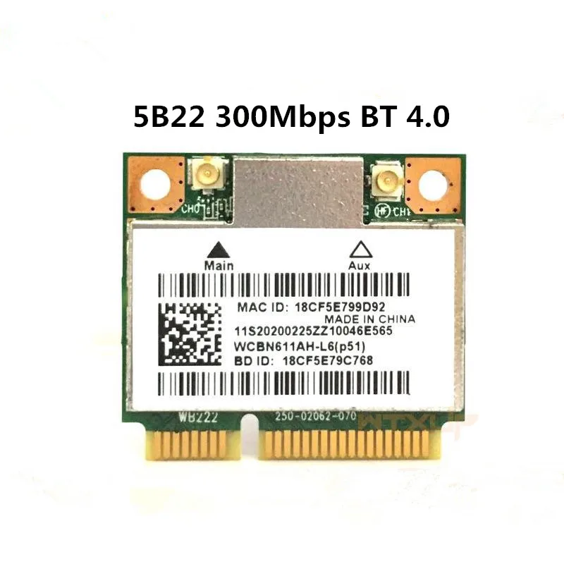 Убийца N1202 Atheros AR9462 AR5B22 802.11a/b/g/n 300 Мбит/с + Bluetooth4.0 WLAN WiFi карта для lenovo Y400 Y500 Y410P S215 U330