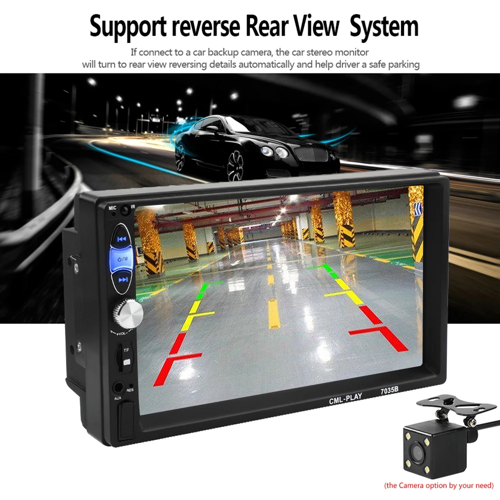 Автомагнитола Podofo 2din мультимедийный MP5-плеер с поддержкой Android 7-дюймовым экраном