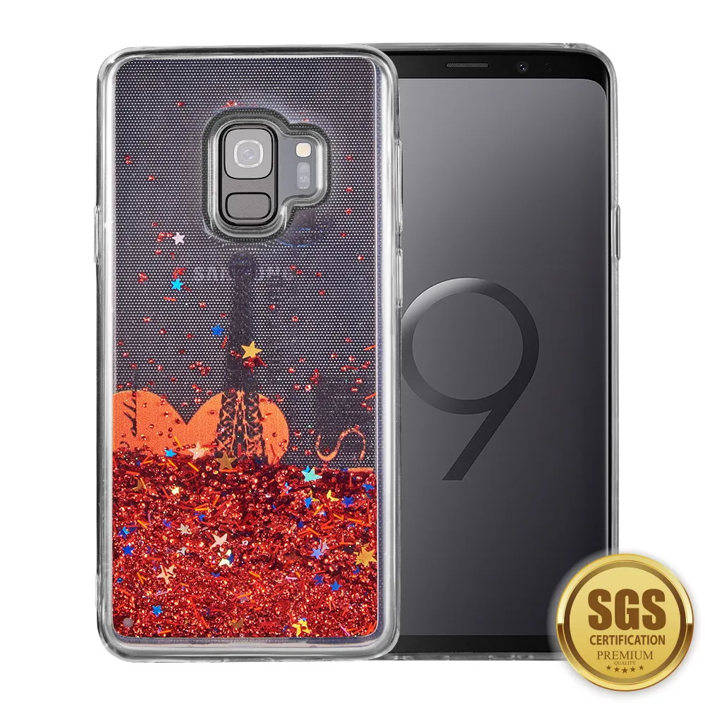 S9 плюс водопад жидкость зыбучие пески дело динамический Блеск ТПУ чехол для