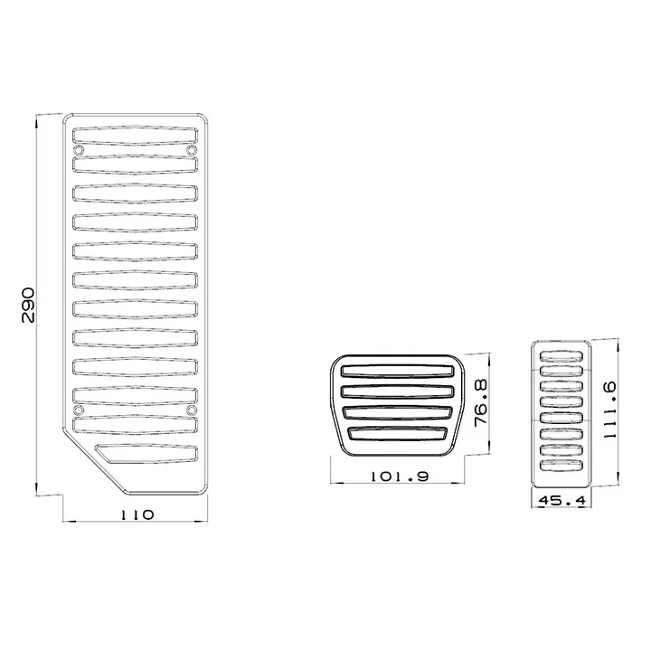 3 шт. алюминиевый нескользящий чехол для педали газа тормоза VW Polo 2010 2016 AT|brake pedal