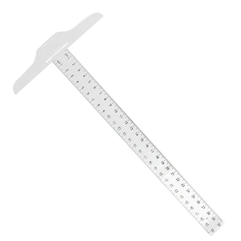 1 шт. пластиковая Т образная линейка 12 дюймов|ruler pencil|ruler compassruler cm to scale |
