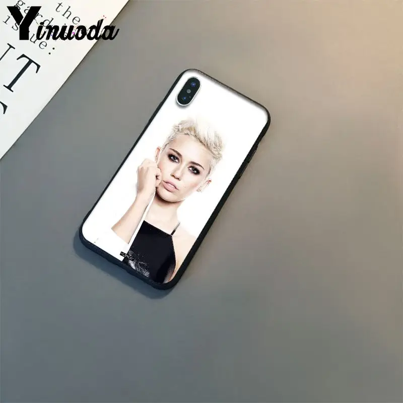 Ynuoda miley cyrus 2019 стильный черный мягкий силиконовый чехол из ТПУ для iPhone 8 7 6 6S Plus X XS MAX