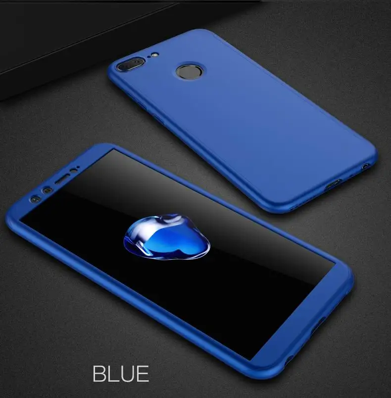 Защитный чехол для телефона Huawei Honor 9 Lite с полным покрытием 360 градусов закаленным