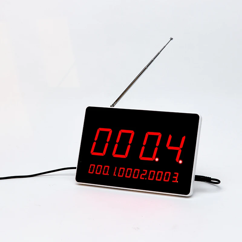 Mindewin Wireless Calling System 1 White Receiver Watch 12 Waterproof Waiter Call Buttons LED Display Hotel Pager | Компьютеры и офис