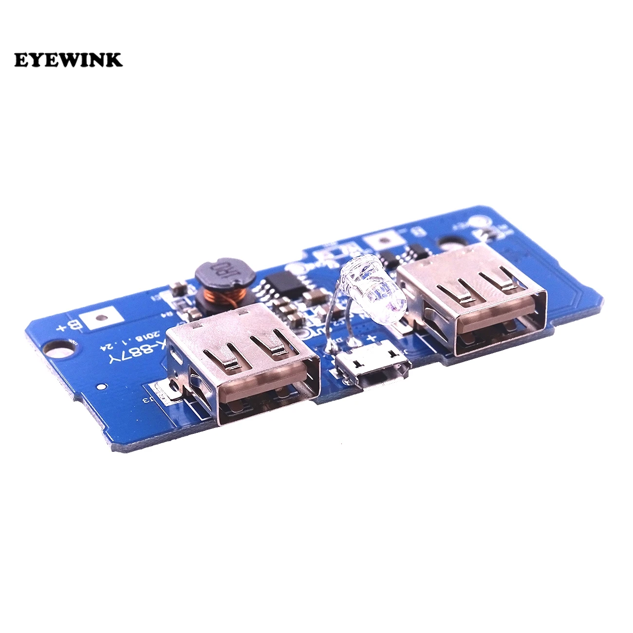 18650 Двойной Micro USB 3 7 в до 5 В 2A повышающий Мобильный Внешний аккумулятор DIY зарядное
