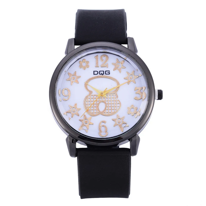 Фото Reloj mujer Новые Модные Простые Стильные женские повседневные часы, Кожа Кварцевые часы Женские Аналоговые мужские часы с медведями kadin izle №4