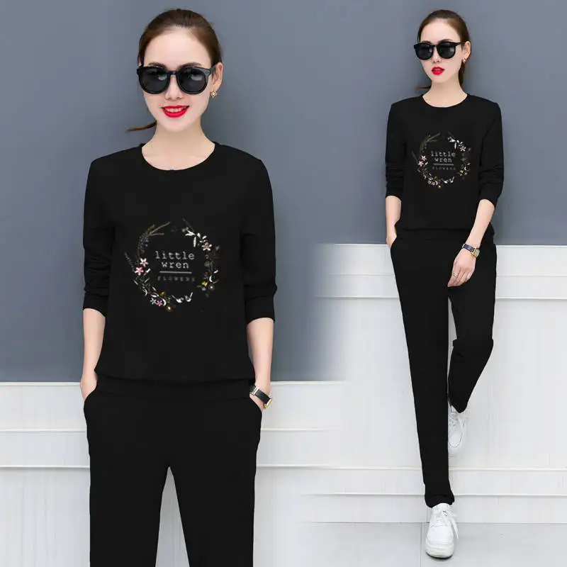 2019 летний Повседневный женский модный спортивный костюм с длинным рукавом