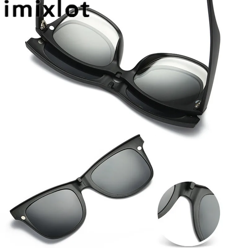 Поляризованные солнцезащитные очки IMIXLOT с клипсой мужские для вождения линзами