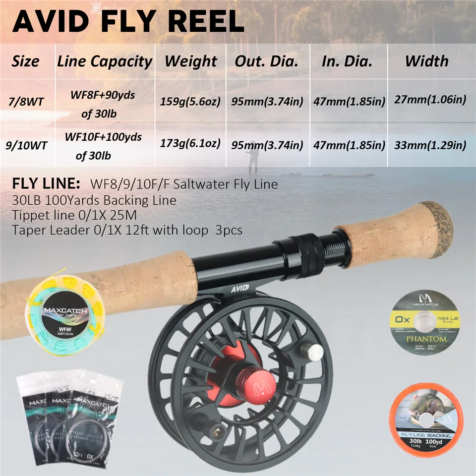 Maximumcatch Predator 9 футов 8 10WT полный соленой воды Fly стержень катушка линии Крючки