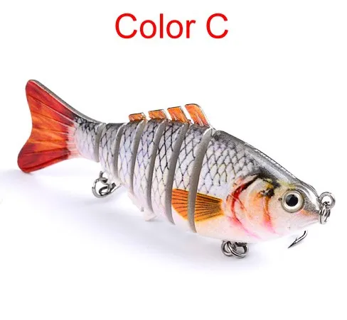 C 10 см 15,5 г swimbait Приманка мульти шарнирная рыба Сегмент Swimbait Crankbait тяжелая приманка медленная Isca искусственные приманки - Цвет: C