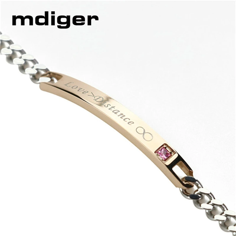 Mdiger Прямая доставка Любовь&gt расстояние пара браслет любовь Браслеты