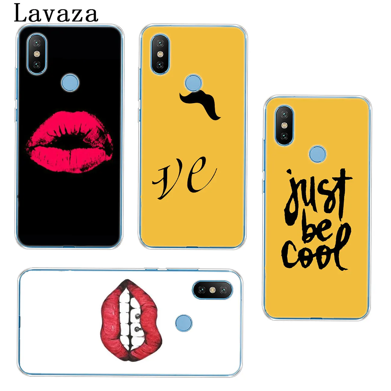 Чехол для телефона Lavaza Line Text Beard с милым желтым сердцем и губами Xiaomi Redmi K20 8A 7A 5A 6A Note