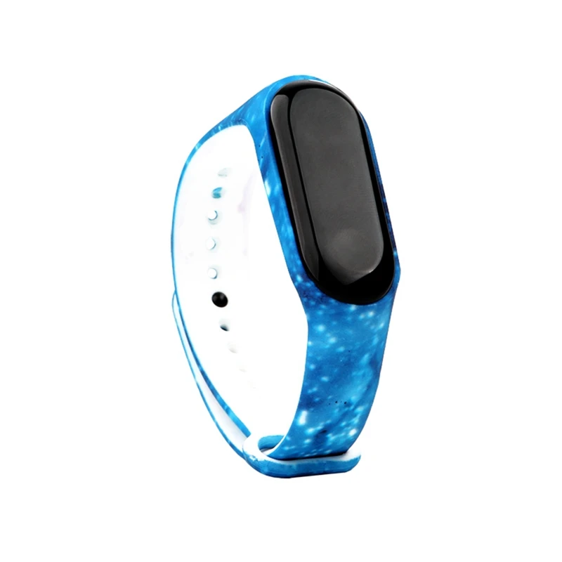 Мягкий браслет Mi Band 3 с цветной печатью смарт для XiaoMi 4 Mi4 сменный спортивный