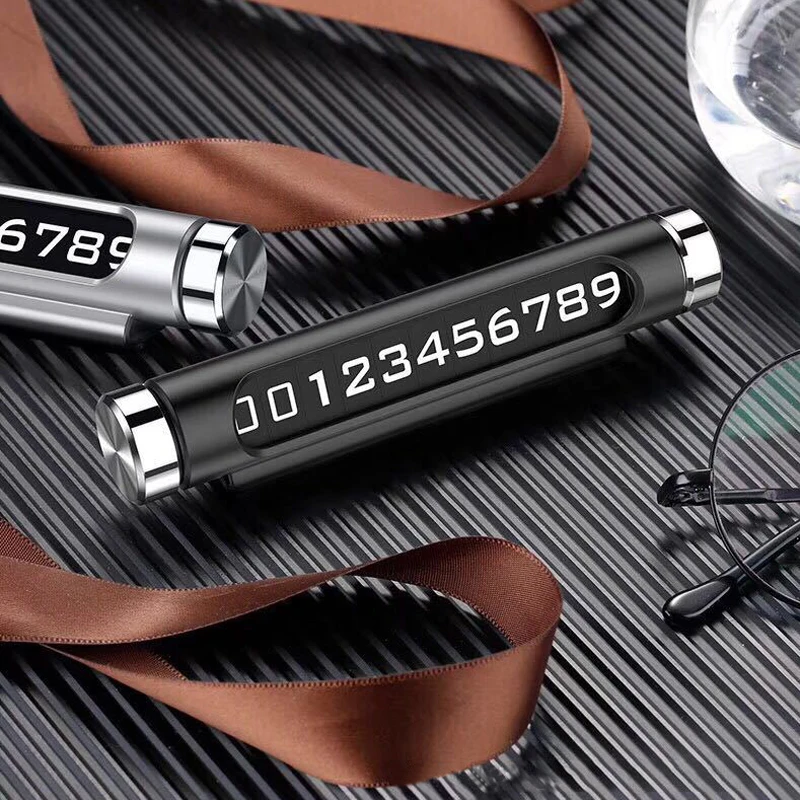 2019 Hot Luminous Car Temporary Parking Card Phone Number Plate Magnetic Adsorption Design For Audi a3 a4 b8 Ford Focus 2