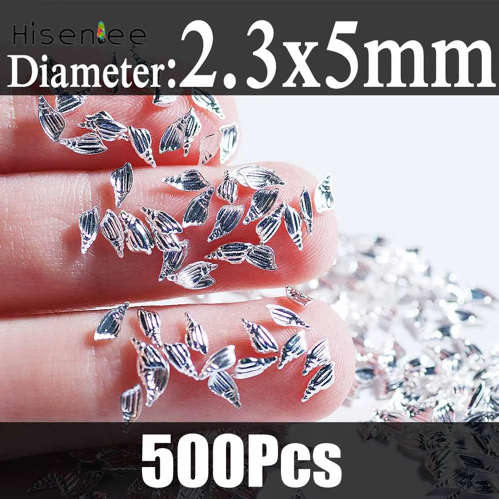 Conch Корейская мода стиль Серебряный океан ракушка шаблон 3D дизайн ногтей, заклепка шпильки Морская звезда оболочка украшение с якорем панк дизайн аксессуар - Цвет: Conch