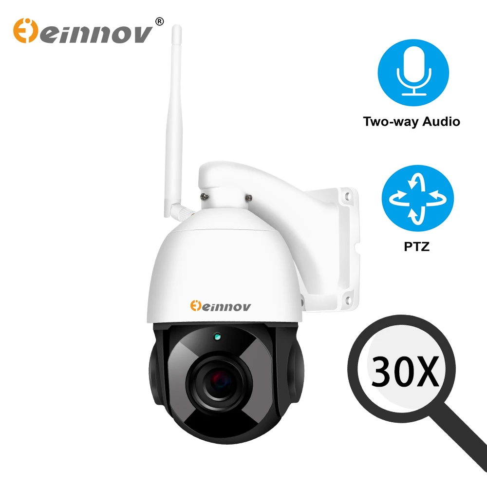 Einnov 30X камера видеонаблюдения с зумом 1080P HD PTZ IP камера Wifi наружная домашняя беспроводная камера безопасности CCTV двухстороннее аудио