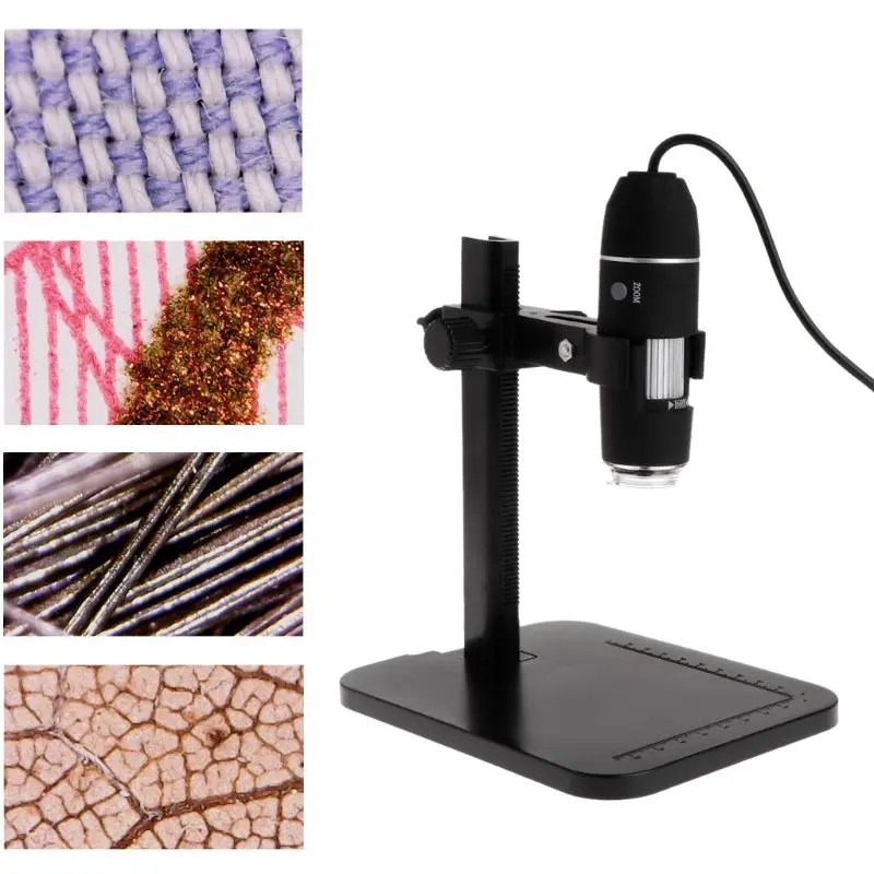 1600X 8LED USB Digital Microscope Magnifier Camera Endoscope with Ruler Bracket | Инструменты