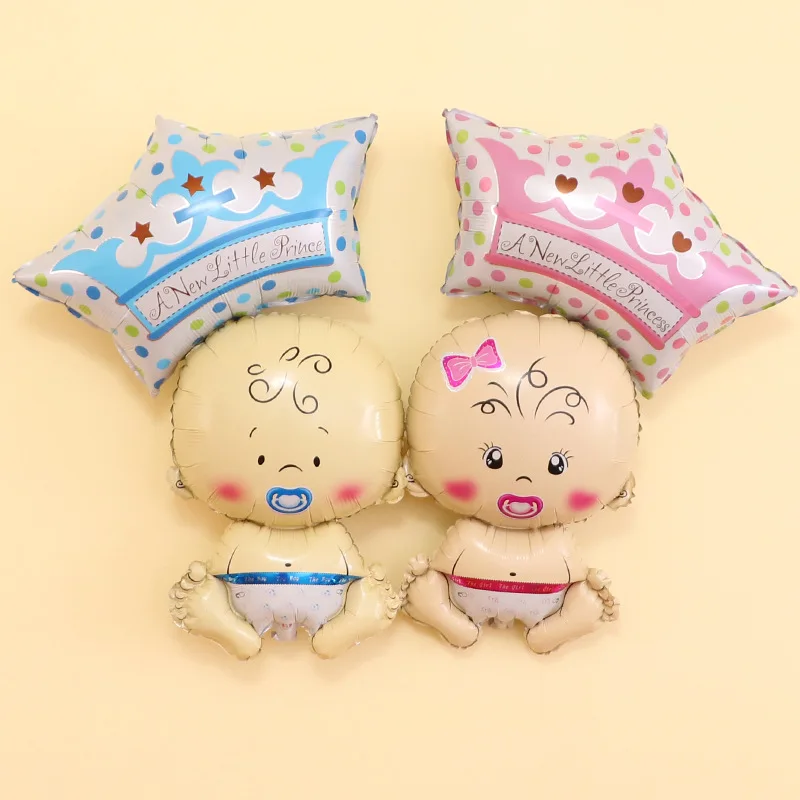 3 шт Девочка/Мальчик день рождения корона воздушный шар детская корзина фольги