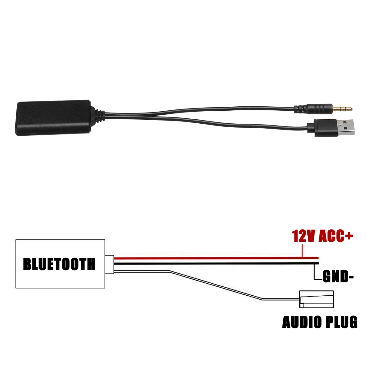 12V модуль bluetooth адаптер Беспроводной Радио Стерео AUX IN Aux Кабель USB 3 5 мм разъем для