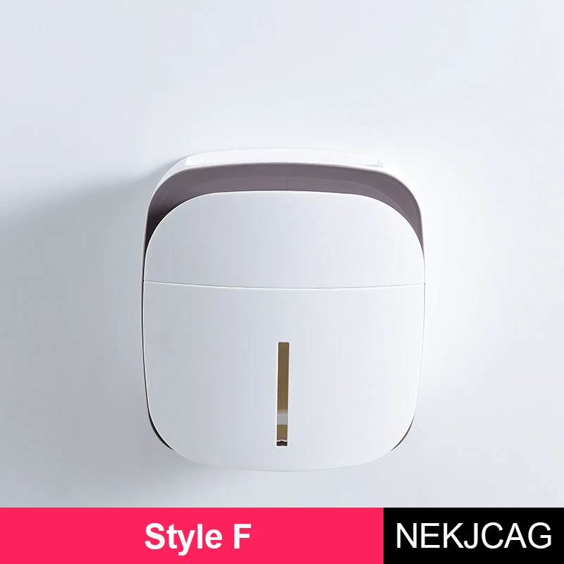Style F Водонепроницаемый настенный держатель для туалетной бумаги, полка для туалетной бумаги, лоток для рулонной бумаги, коробка для хранения бумажных трубок, креативный лоток - Цвет: Style F