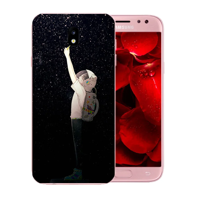 For Samsung Galaxy J5 2017 Phone Case Silicone Space Moon Pattern Gel Cover for Pro J530F Europe Version Protect Shell |