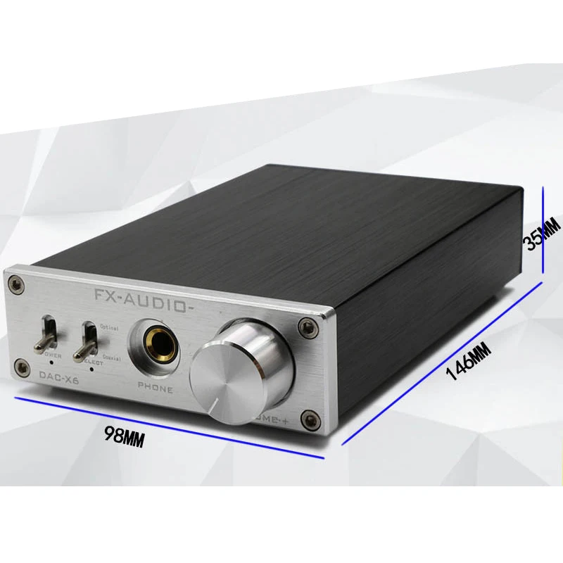 FX-AUDIO DAC-X6 HiFi 2,0 цифровой аудио декодер DAC вход USB коаксиальный оптический выход RCA Усилитель для наушников 16 бит 192 кГц DC12V