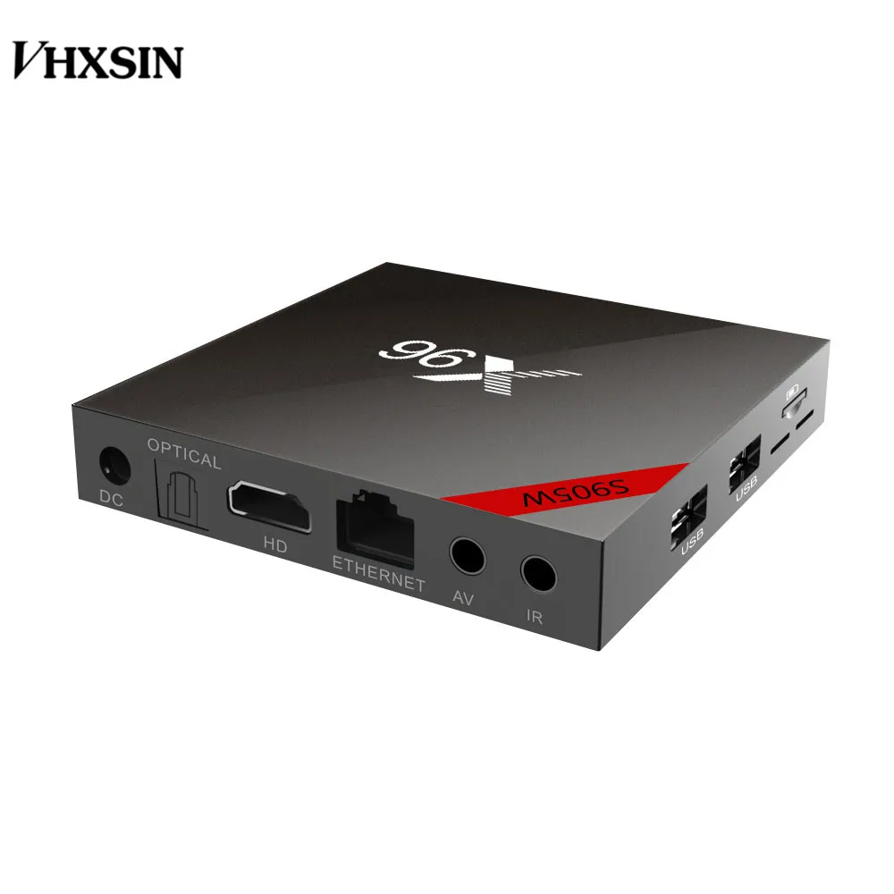 ТВ-приставка VHXSIN x96 Android 7 1 2 ГБ/16 ГБ четырехъядерный процессор Amlogic S905W поддержка