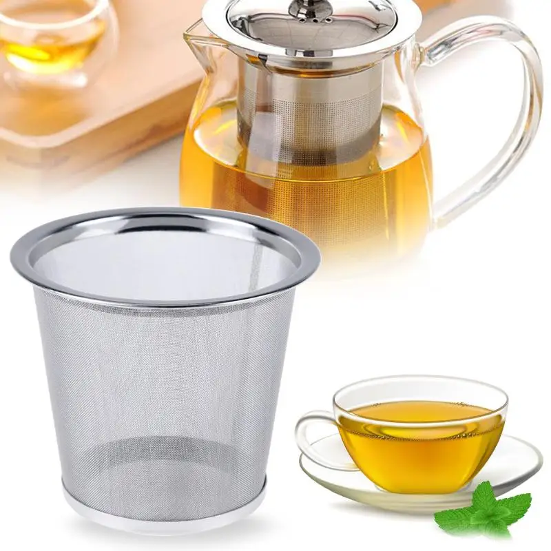 

Многоразовое ситечко для заваривания чая из нержавеющей стали, ситечко для заваривания чая, фильтр для листьев, специй, посуда, кухонные акс...