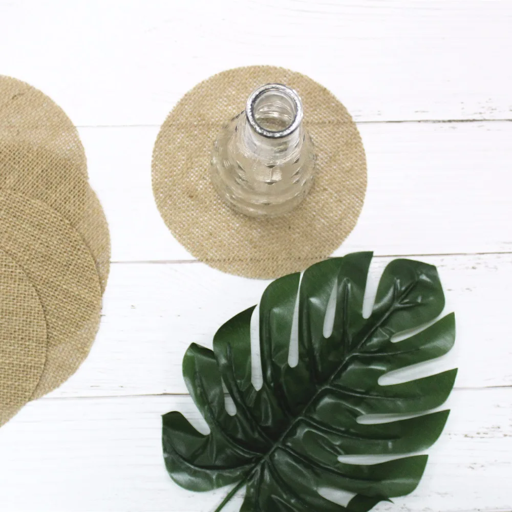 Абрикос 10 шт. натурального джута Мешковина мешковиной салфетки подставки