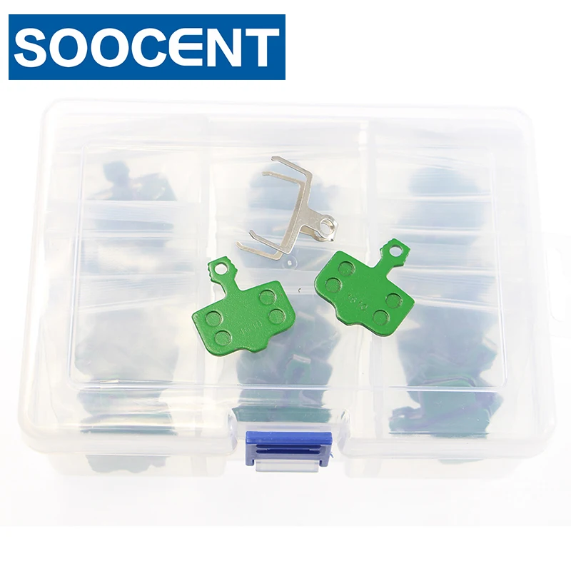 20 пар в коробке Зеленые Полимерные велосипедные дисковые Тормозные колодки для