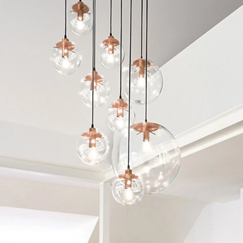 Современный скандинавский светильник люстра s подвесной стеклянный шар для