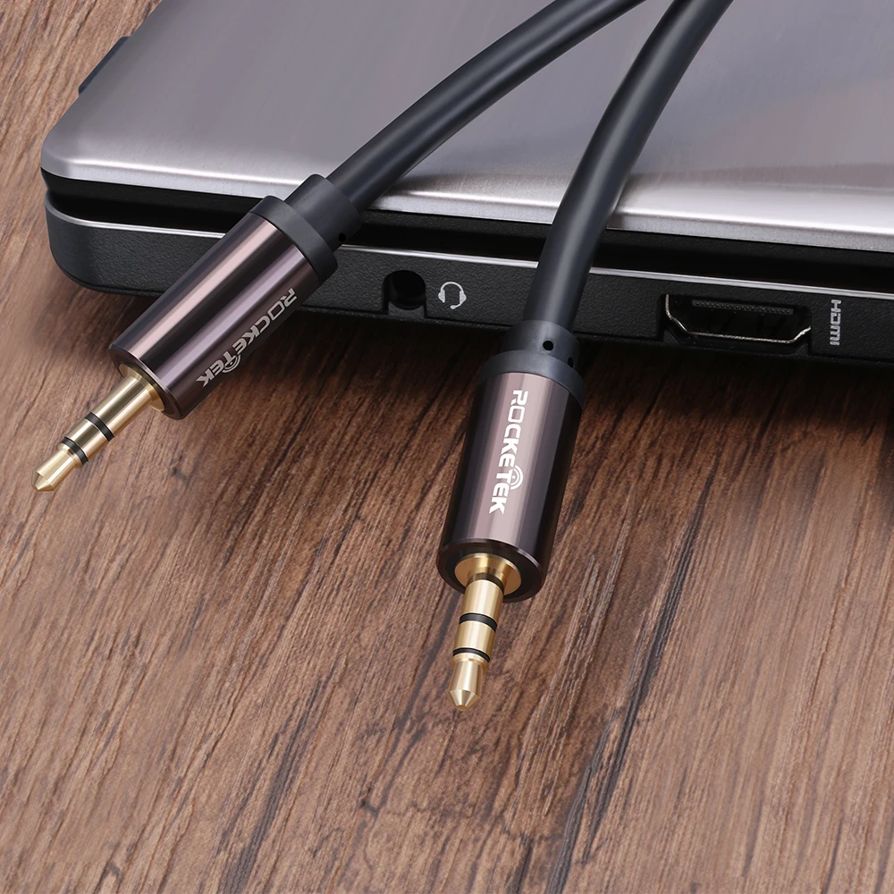 Rocketek 3 5 мм разъем Aux кабель для автомобиля позолоченный Аудио Jack Мужской динамик