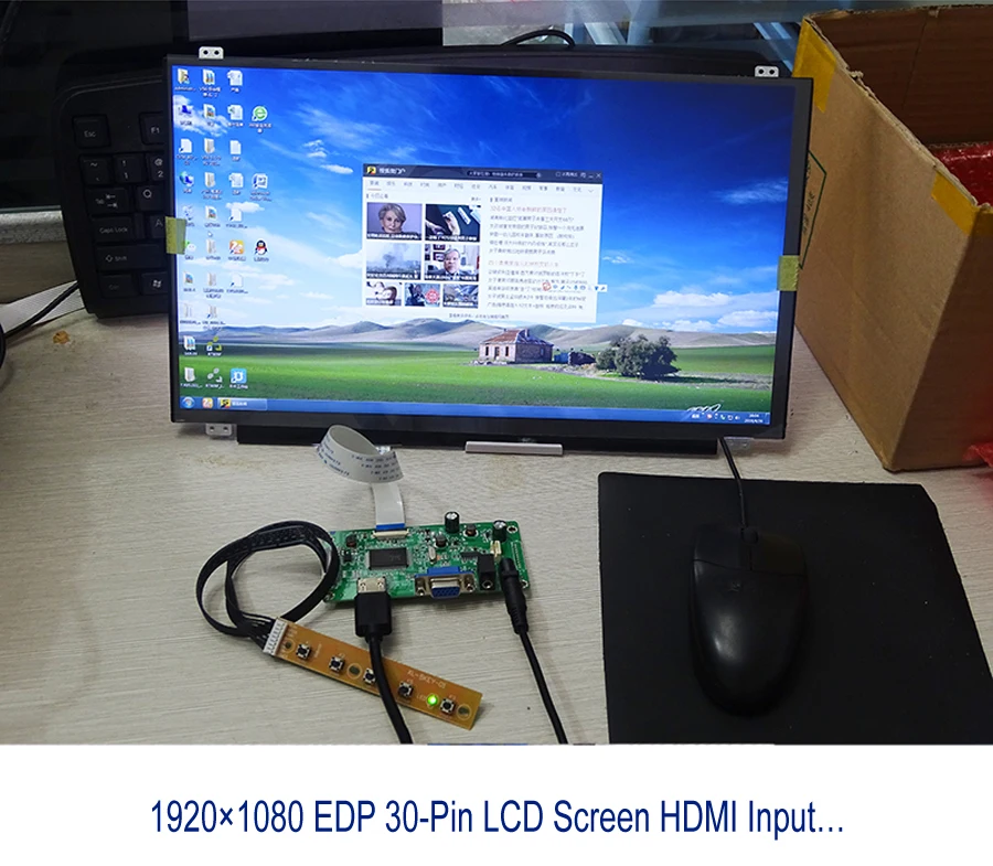 HDMI+ VGA монитор-контроллер драйвер карты усилитель низкой частоты для N156HGA-EAB/EA3 15," 1920*1080 WLED EDP 30 pin ноутбук ПК ЖК-экран