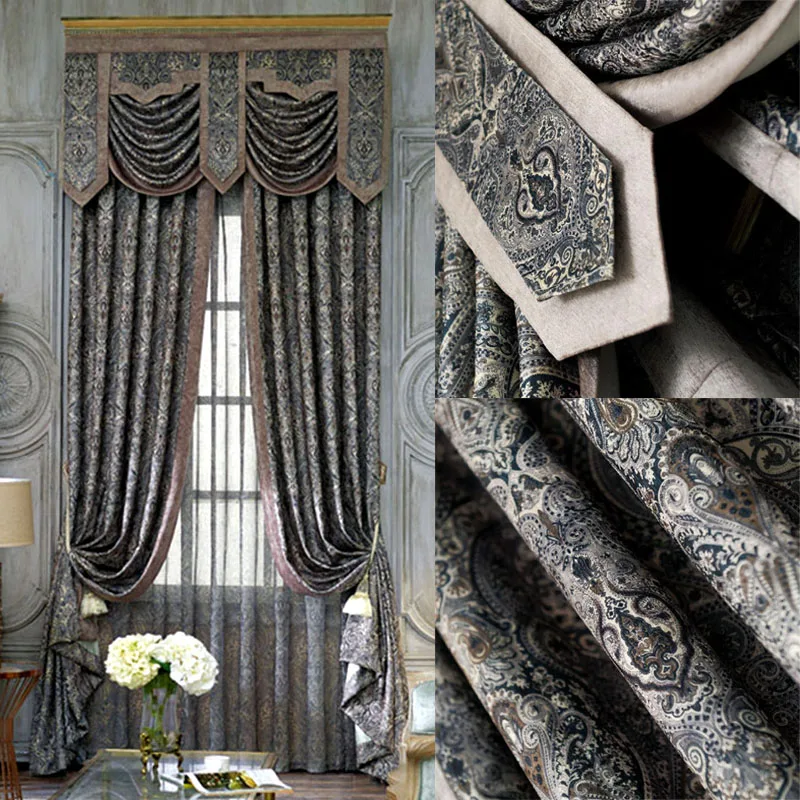 Черные затемненные занавески темно-серые для кабинета дизайнерские гостиной