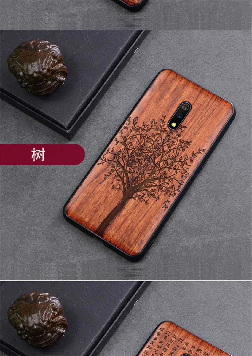 Новинка, чехол OPPO Realme X, тонкая деревянная задняя крышка, TPU, чехол-бампер для OPPO Realme X, чехол для телефона s