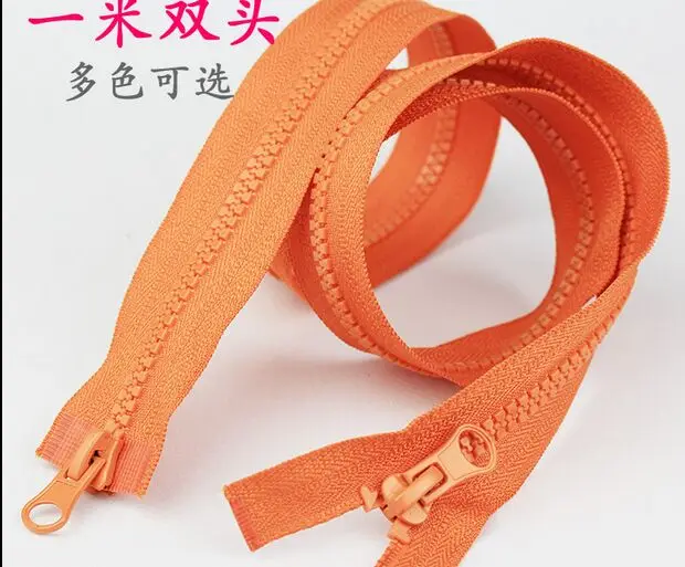 

2pcs/lot 5# 1m nylon resin double sliders zipper for coat sweater garment accessories 21 colors tailor handmade tools1183