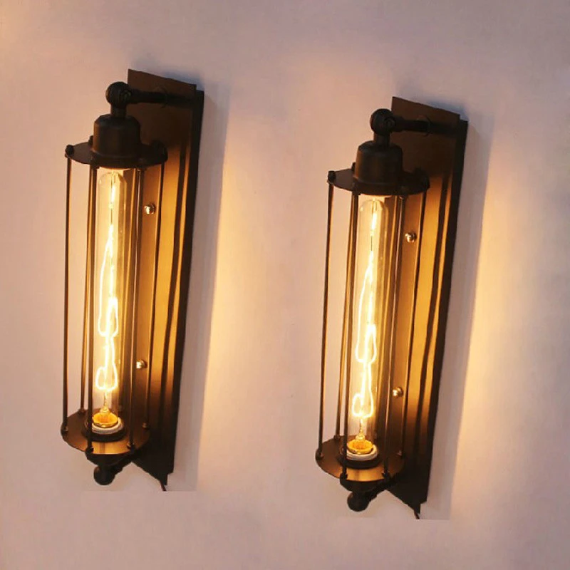 Американский винтажный настенный светильник в стиле лофт освещение для кровати