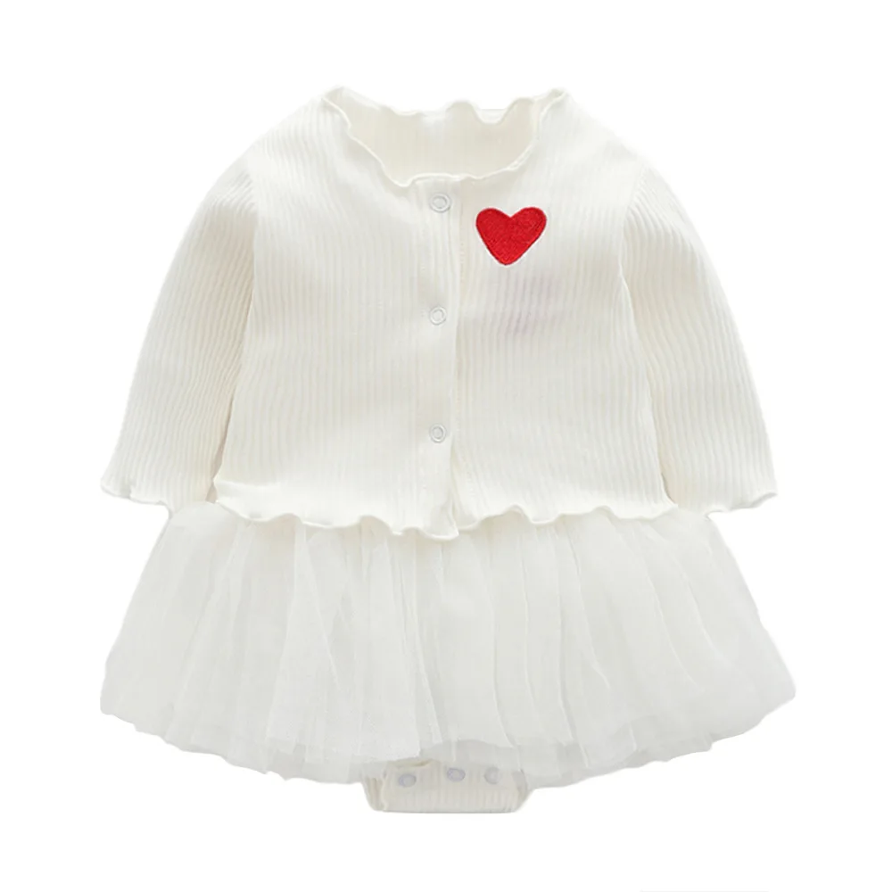 New baby clothing two-piece suit triangle sleeveless gauze jumpsuit + long-sleeved cardigan girl clothes | Детская одежда и обувь