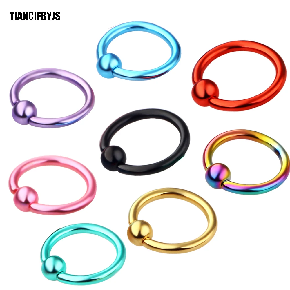 

TIANCIFBYJS Nose Ring Septum For Women Stainless Steel 16g Nose Hoop Rings Body Piercing Tragus Earring Lip Jewelry Nose Studs