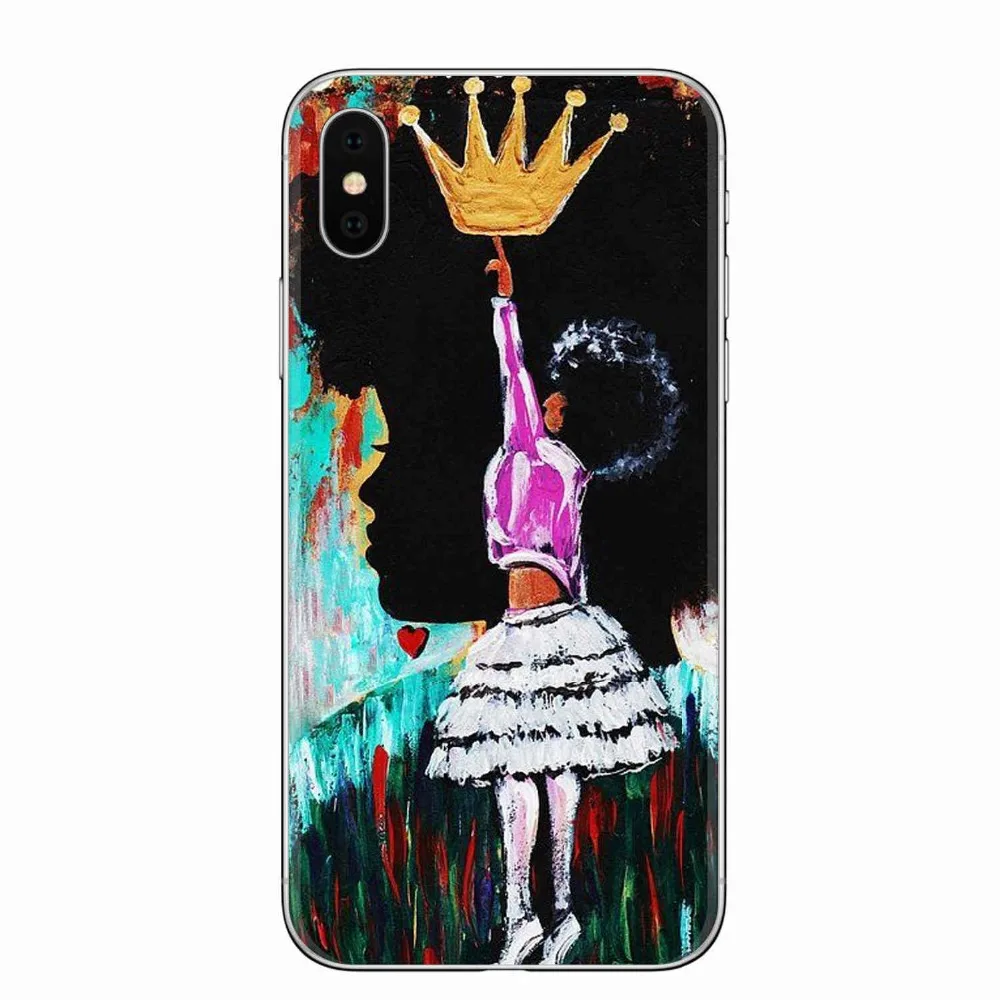 Для девочек черного цвета Magic рок меланина попсовое королева чехол для Apple iPhone X 7 8