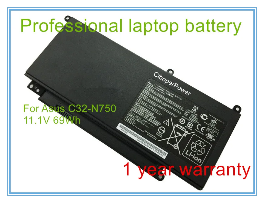 Оригинальный новый аккумулятор N750 11 1 В 69WH для N750JV/N750JK/N750JK/N750JK/N750JK/N750Y47JV-SL |