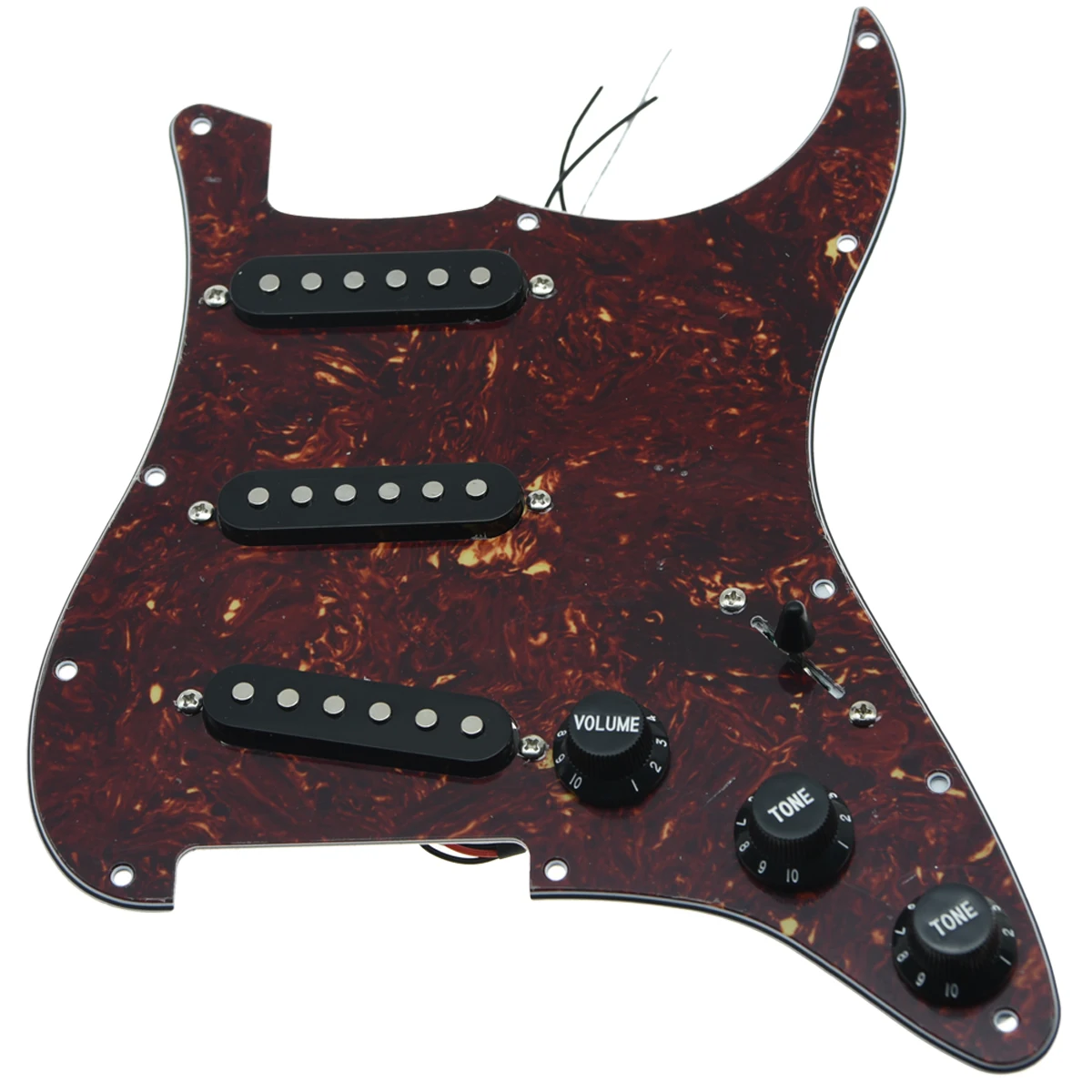 Vintage Tortoise-BK KAISH различные пользовательские Strat Pickguard Prewired ST SSS Pickguard с керамическими звукоснимателями подходит для Fender загруженный Pickguard - Цвет: Vintage Tortoise-BK