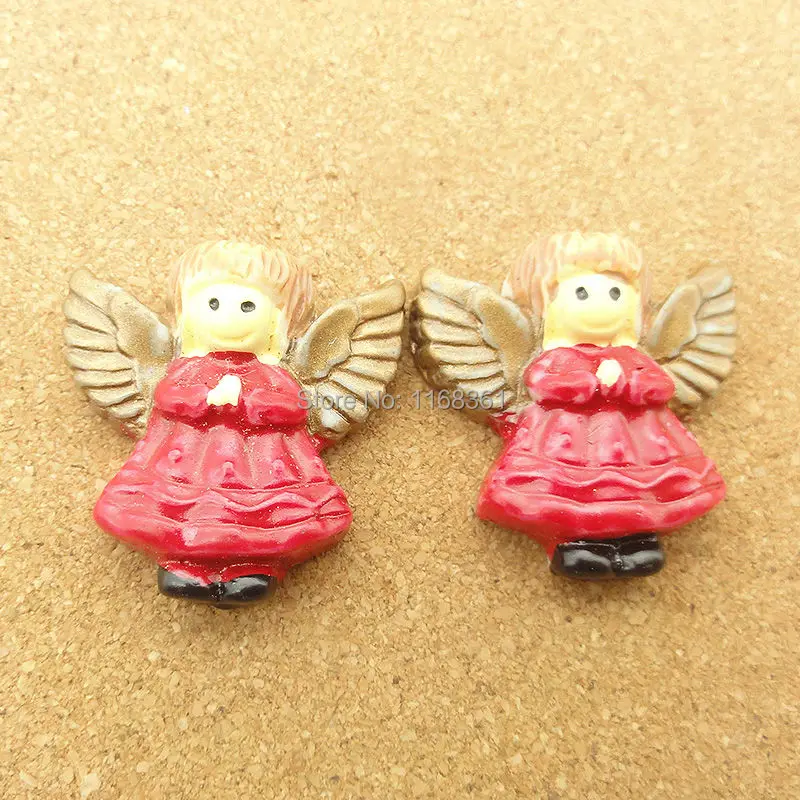 1 шт./лот красная юбка с плоской задней поверхностью из смолы anger girl 26 мм кабошоны