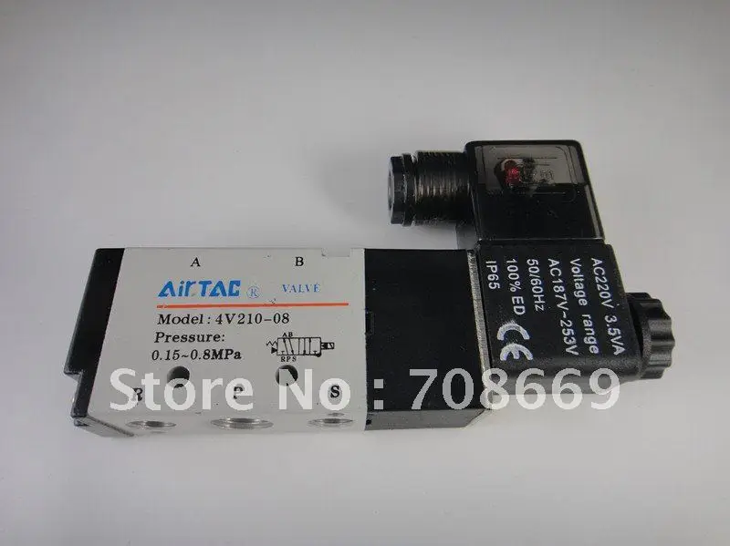 12 В постоянного тока 5 позиционный Электрический электромагнитный клапан 4V210